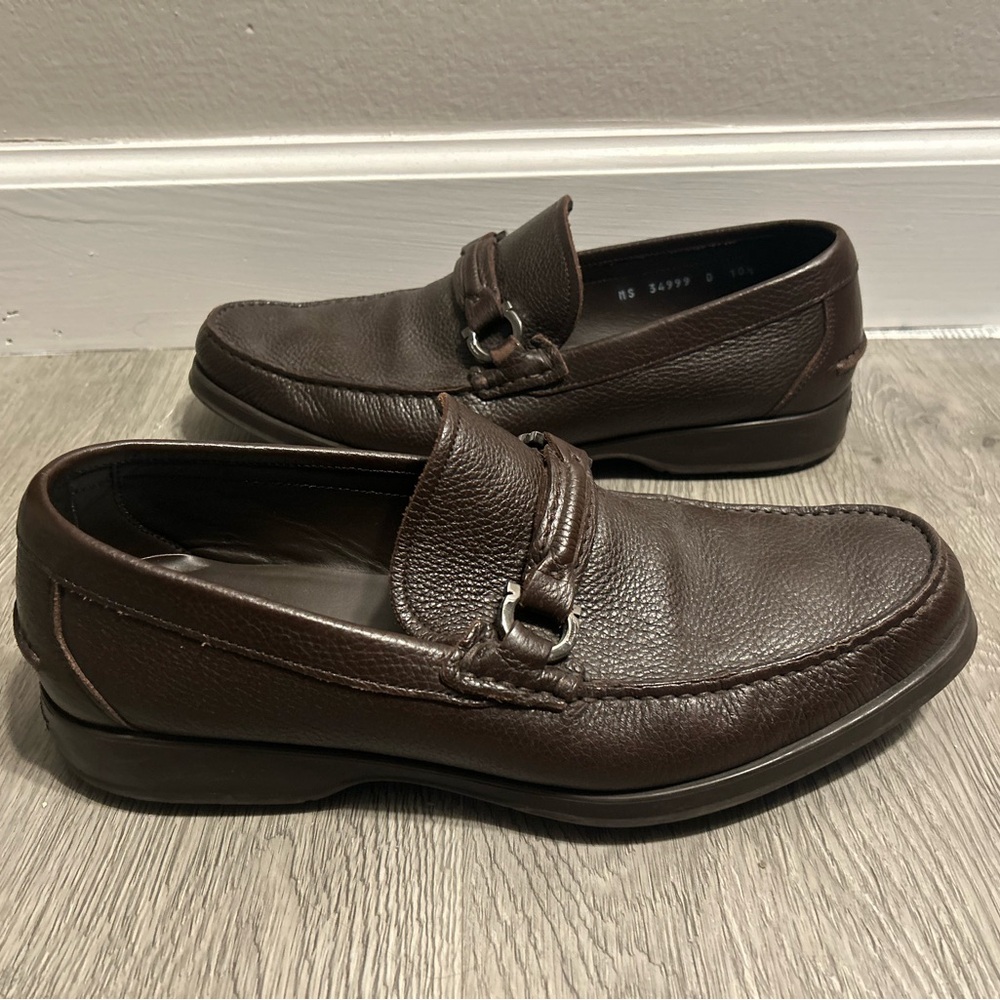 Men's Salvatore Ferragamo brown Leather Loafers Size US  9.5 - 2E